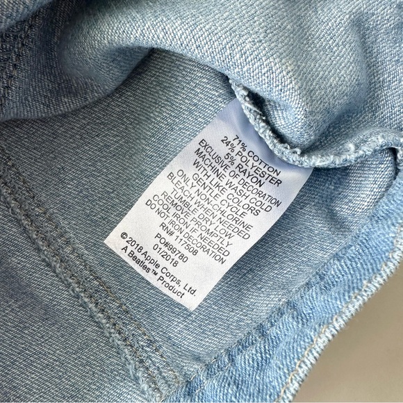 Junk Food The Beatles Embroidered Denim Vest - Picture 5 of 9